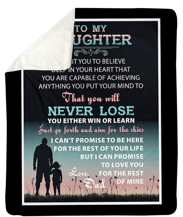 To My Daughter Sherpa Fleece Blanket