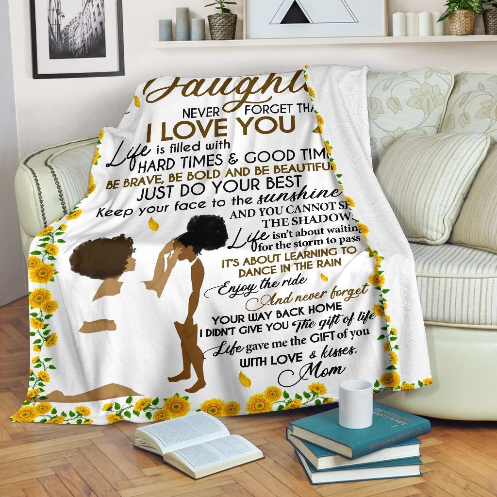 To My Daughter Sherpa Fleece Blanket