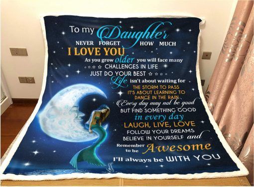 To My Daughter Sherpa Fleece Blanket