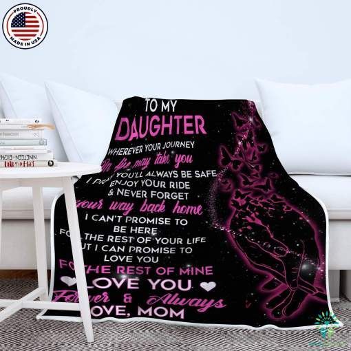 To My Daughter Sherpa Fleece Blanket