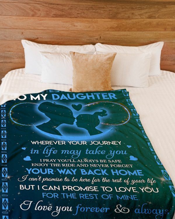 To My Daughter Sherpa Fleece Blanket