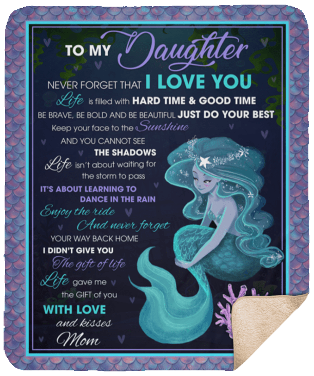 To My Daughter Sherpa Fleece Blanket