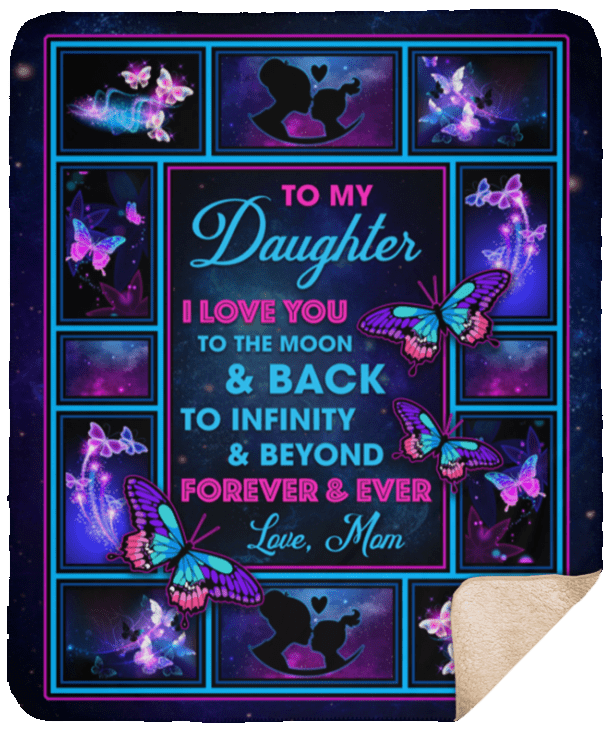 To My Daughter Sherpa Fleece Blanket