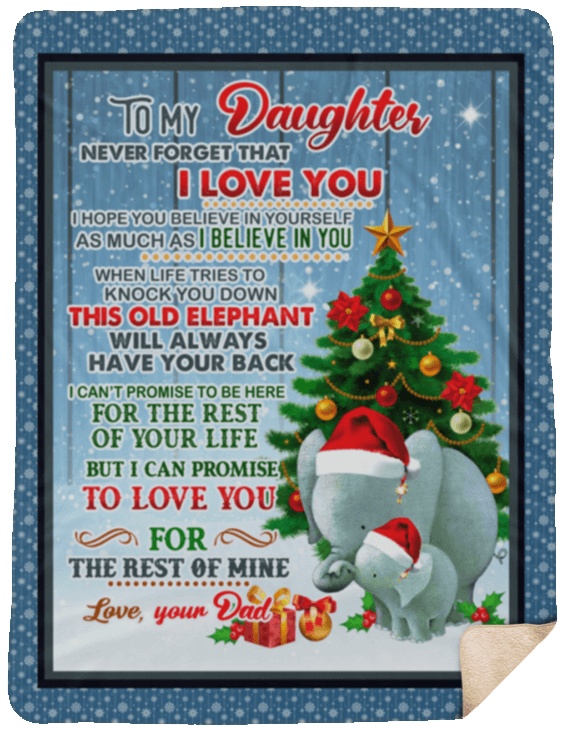 To My Daughter Sherpa Fleece Blanket