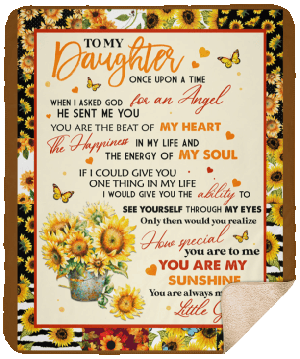 To My Daughter Sherpa Fleece Blanket