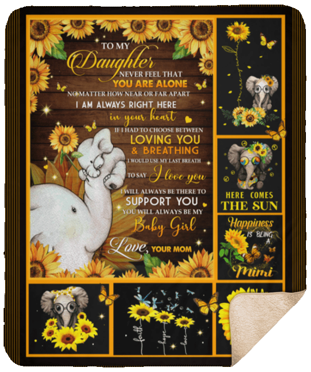 To My Daughter Sherpa Fleece Blanket