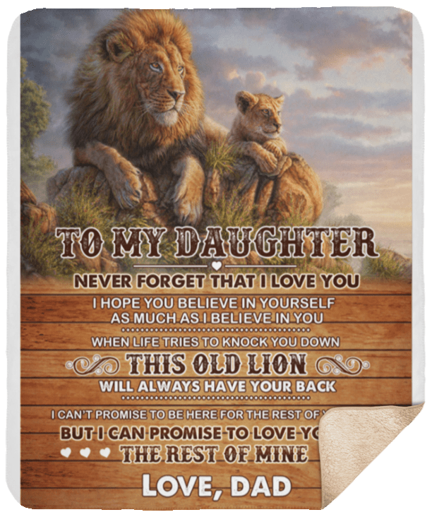 To My Daughter Sherpa Fleece Blanket