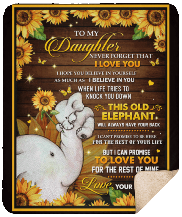 To My Daughter Sherpa Fleece Blanket