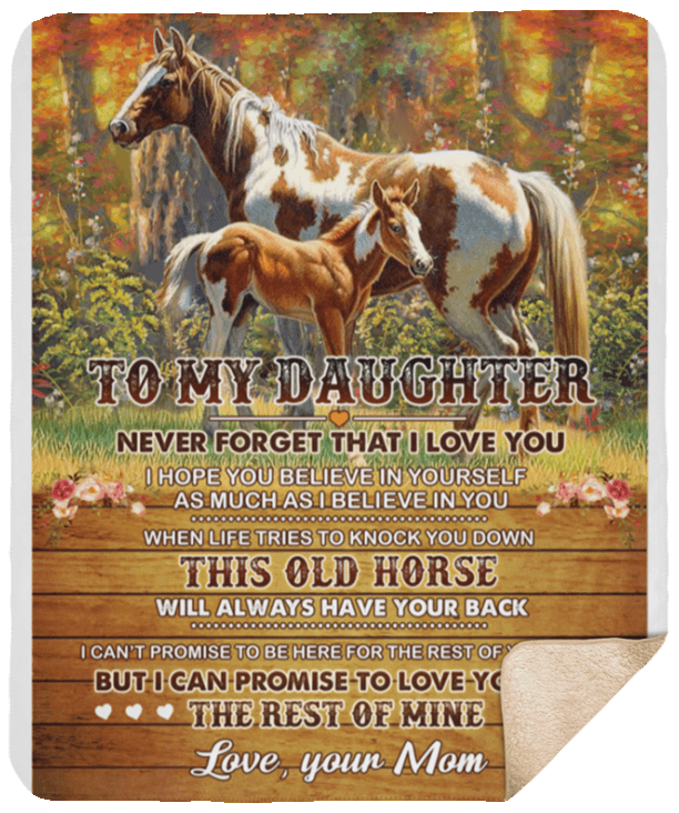 To My Daughter Sherpa Fleece Blanket
