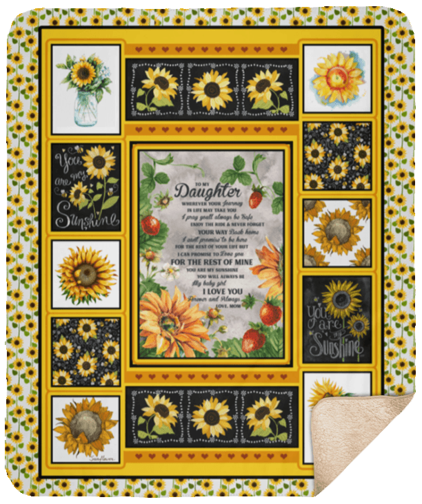 To My Daughter Sherpa Fleece Blanket