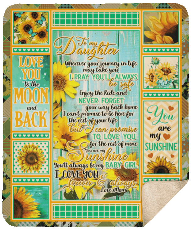 To My Daughter Sherpa Fleece Blanket