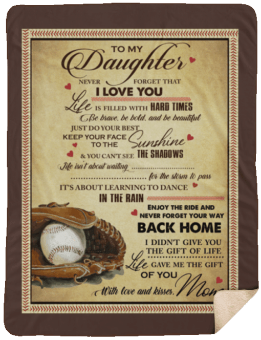 To My Daughter Sherpa Fleece Blanket