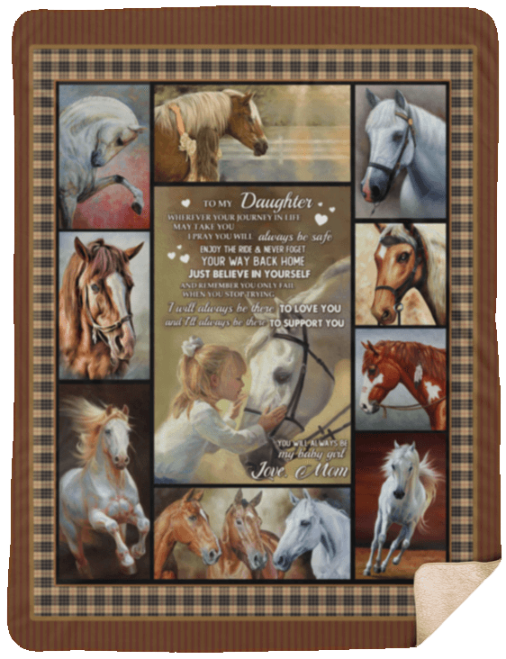 To My Daughter Sherpa Fleece Blanket