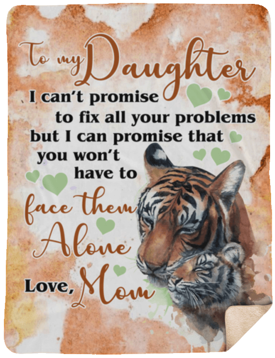 To My Daughter Sherpa Fleece Blanket