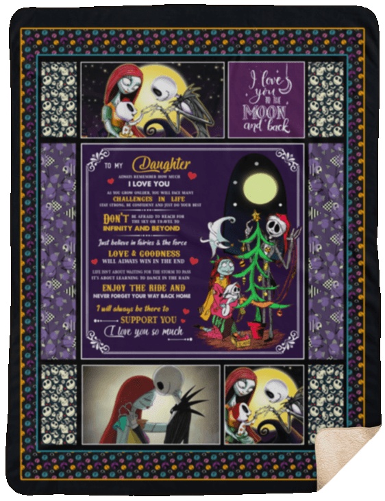 To My Daughter Sherpa Fleece Blanket