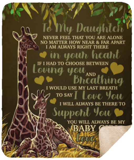 To My Daughter Sherpa Fleece Blanket