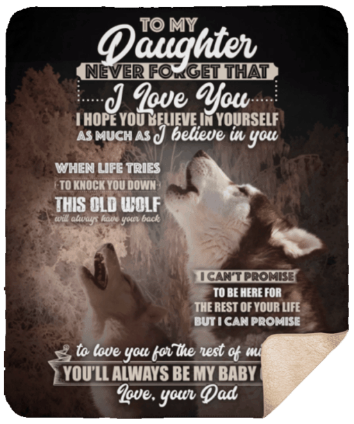 To My Daughter Sherpa Fleece Blanket