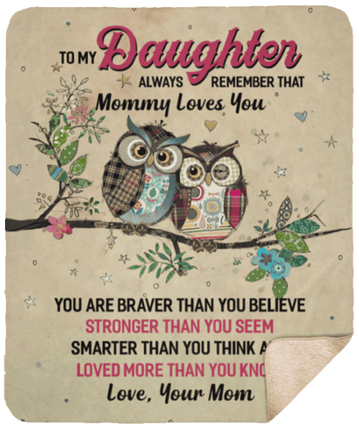 To My Daughter Sherpa Fleece Blanket