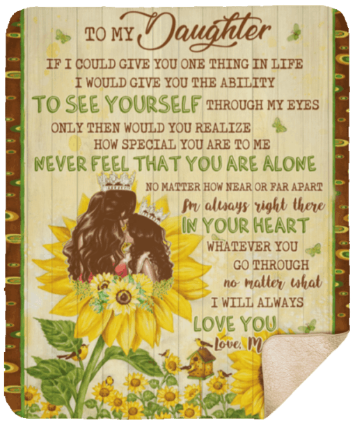 To My Daughter Sherpa Fleece Blanket