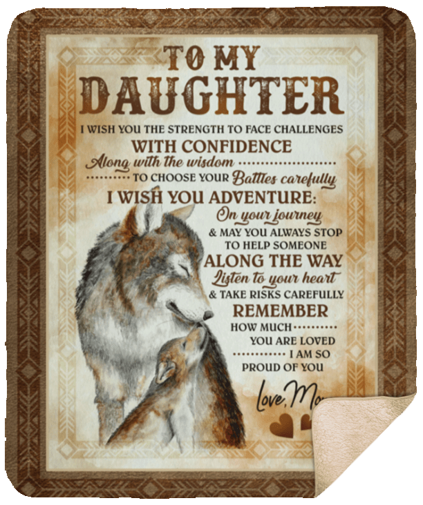 To My Daughter Sherpa Fleece Blanket