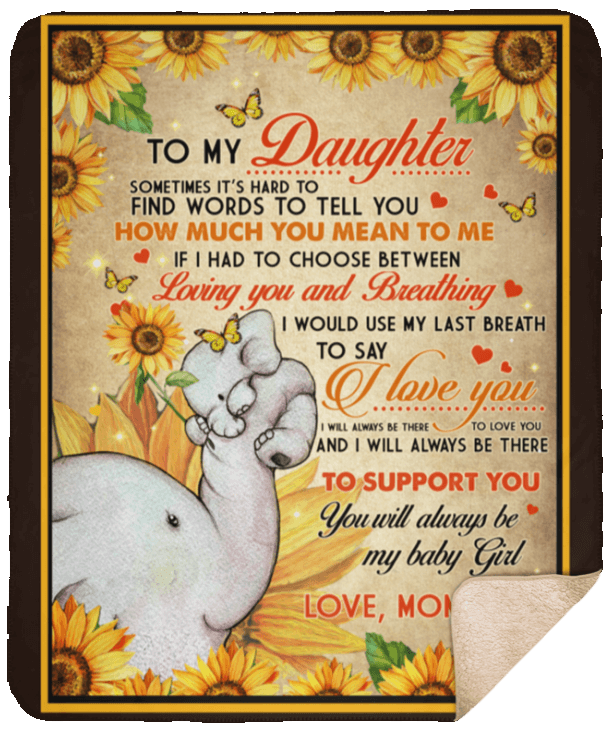 To My Daughter Sherpa Fleece Blanket