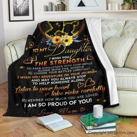 To My Daughter Sherpa Fleece Blanket