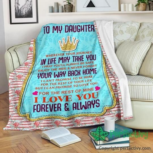 To My Daughter Sherpa Fleece Blanket