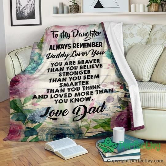 To My Daughter Sherpa Fleece Blanket