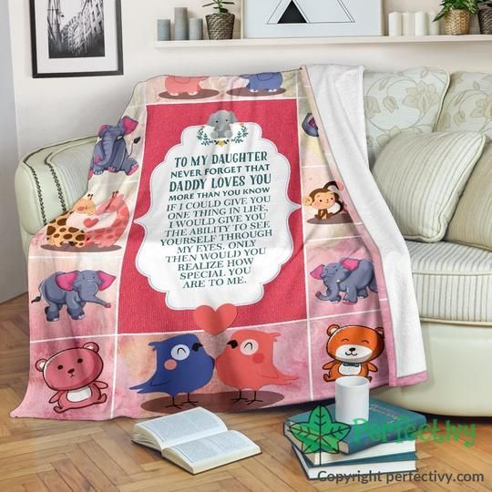 To My Daughter Sherpa Fleece Blanket