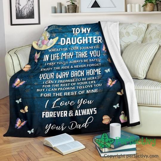 To My Daughter Sherpa Fleece Blanket