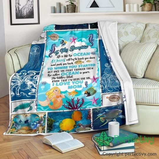 To My Daughter Sherpa Fleece Blanket