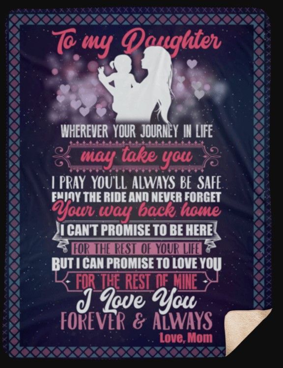 To My Daughter Sherpa Fleece Blanket