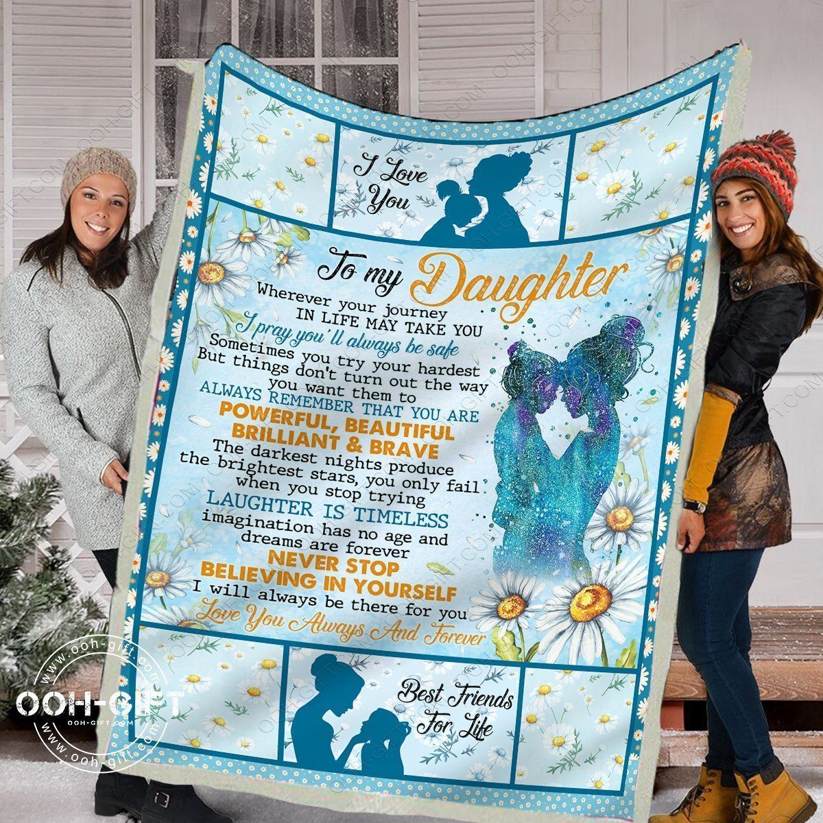 To My Daughter Sherpa Fleece Blanket