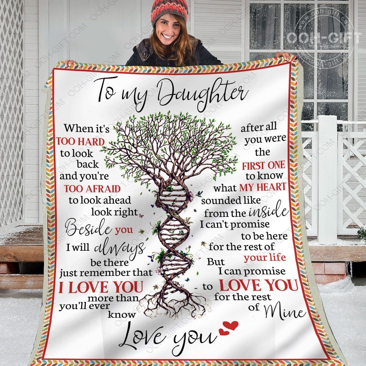 To My Daughter Sherpa Fleece Blanket