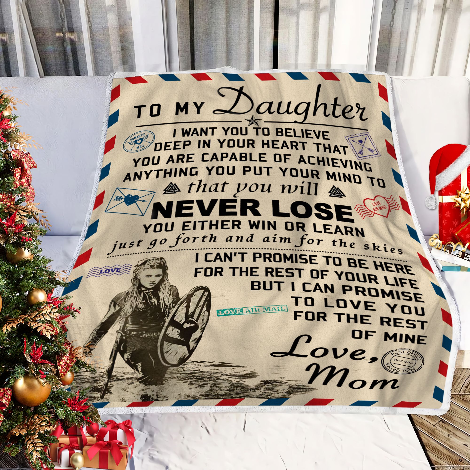 To My Daughter Fleece Blanket