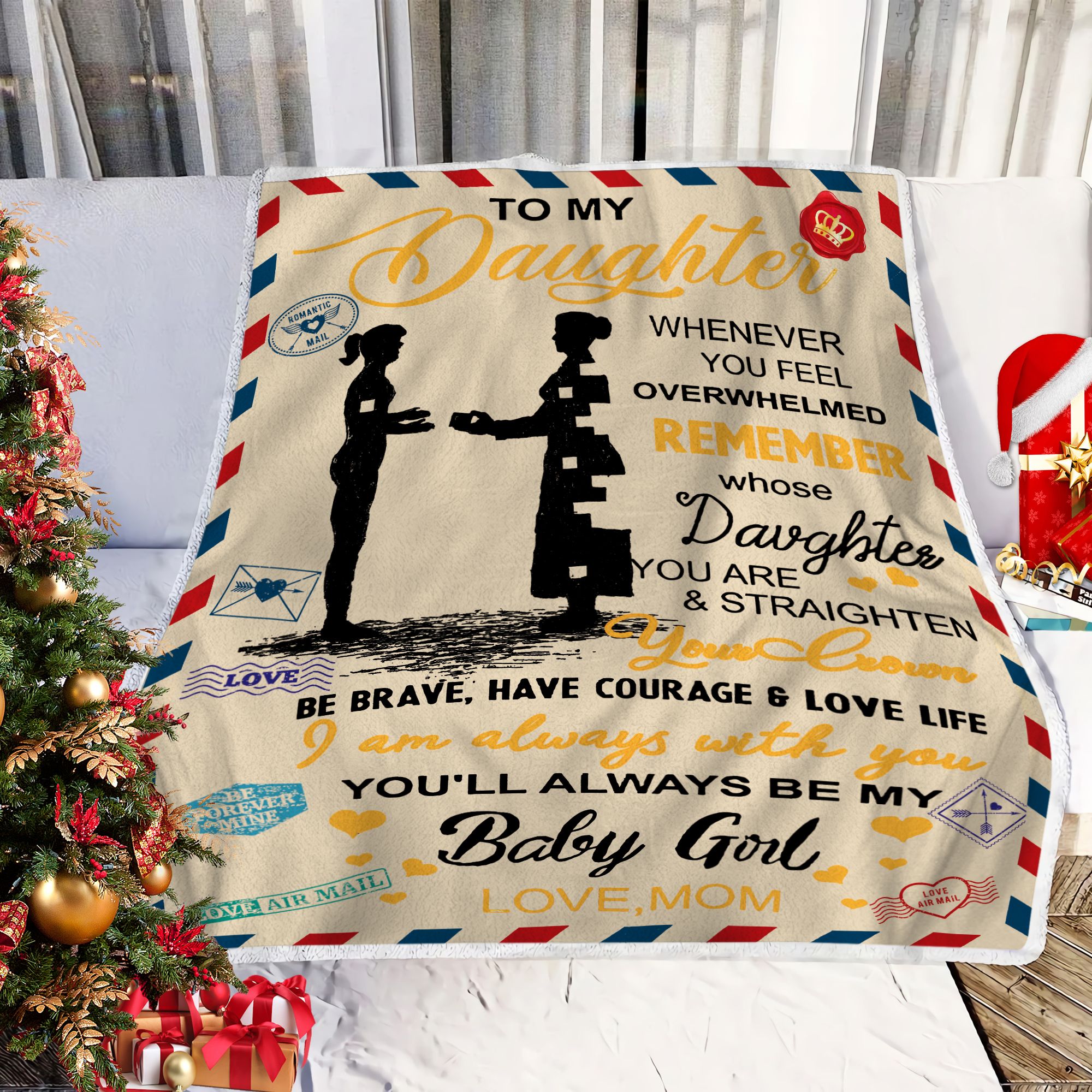 To My Daughter Fleece Blanket