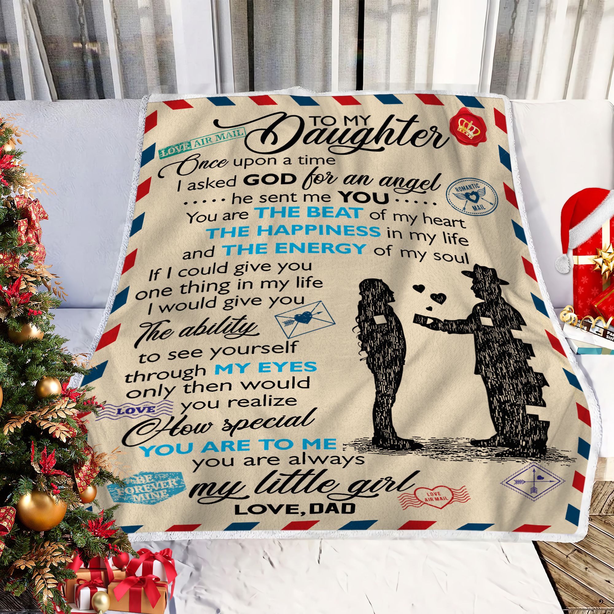 To My Daughter Fleece Blanket