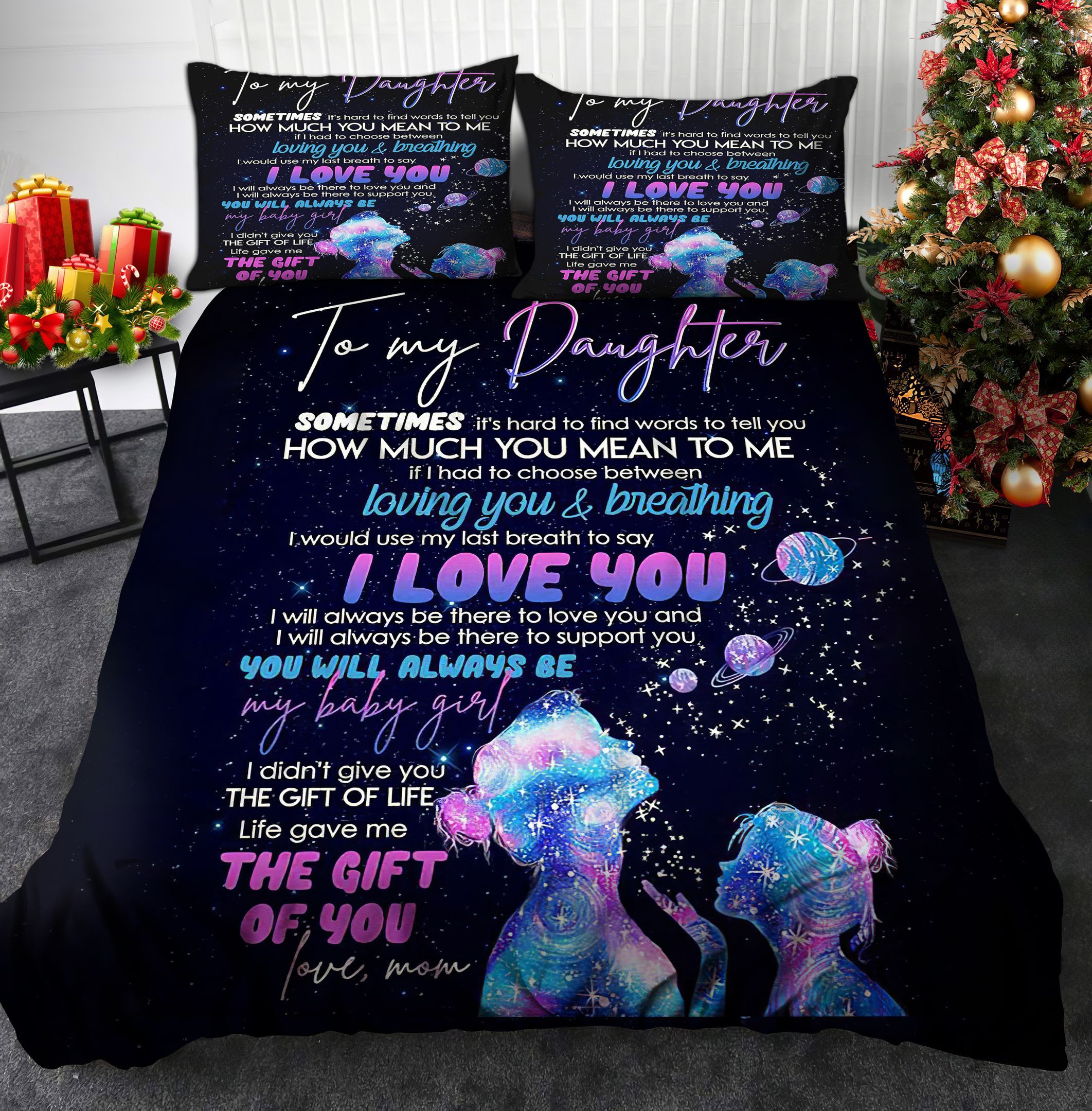 To My Daughter Bedding Set