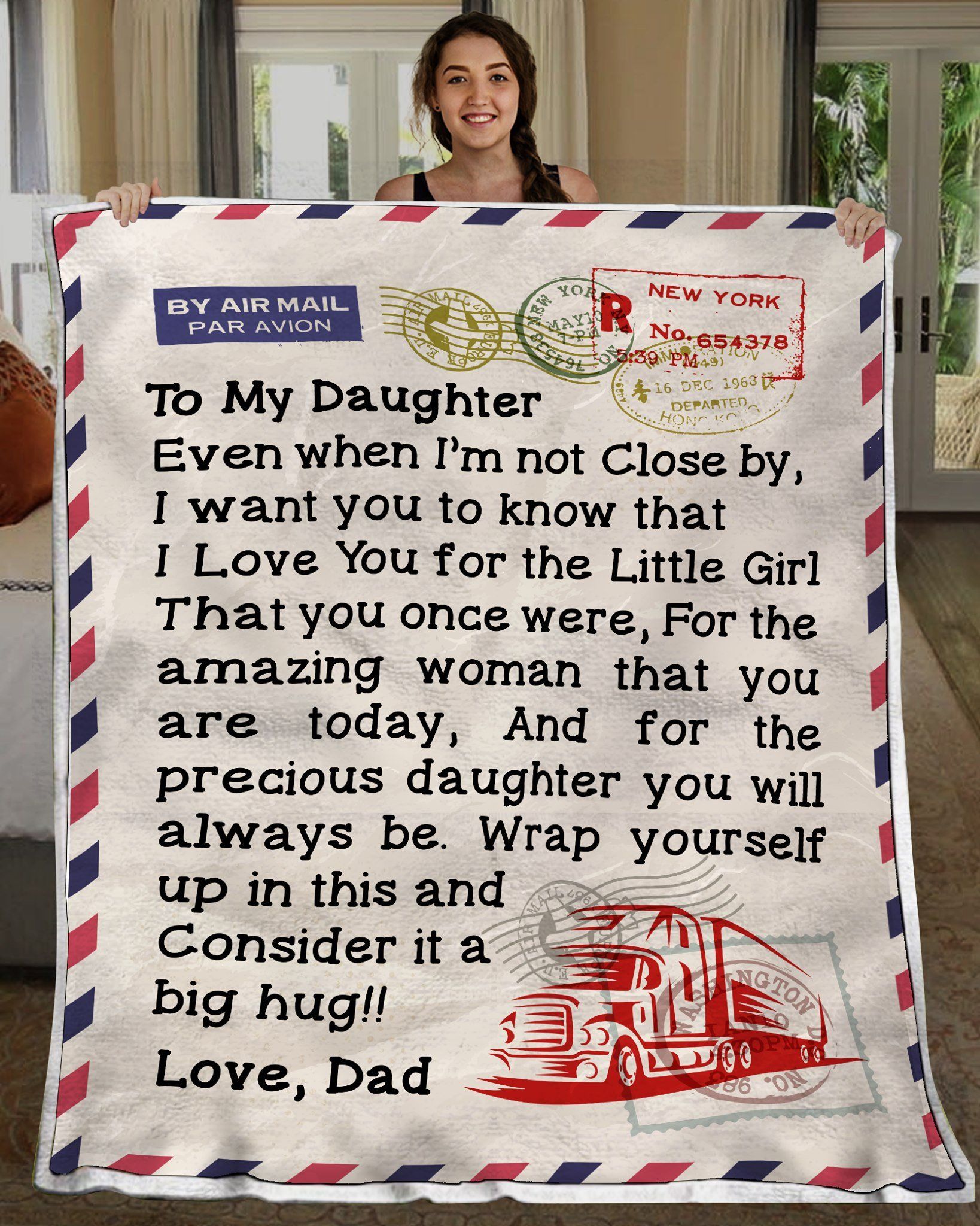 To My Daughter Fleece Blanket