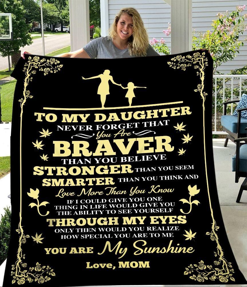To My Daughter Fleece Blanket