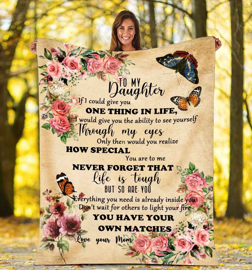 To My Daughter Fleece Blanket