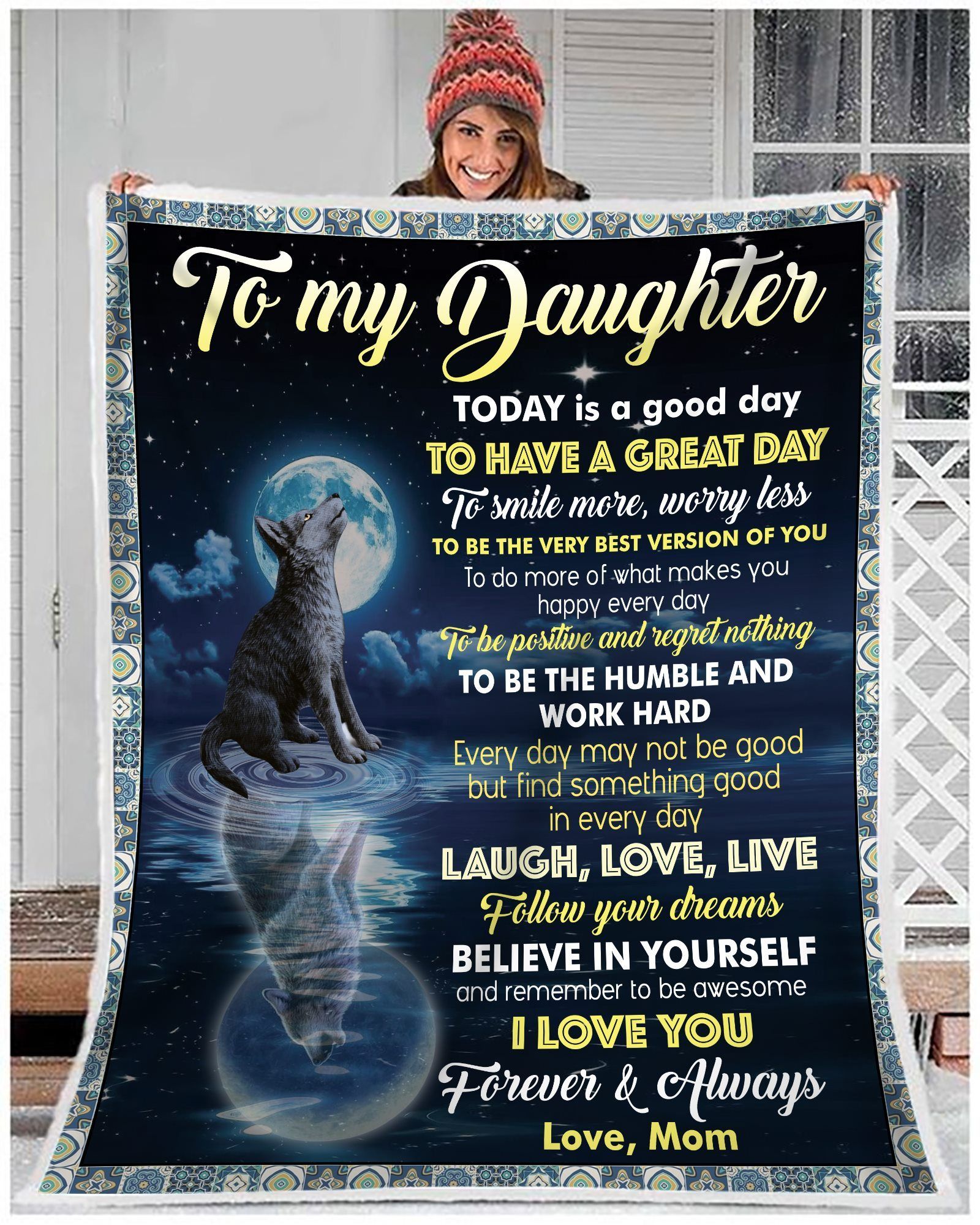 To My Daughter Fleece Blanket