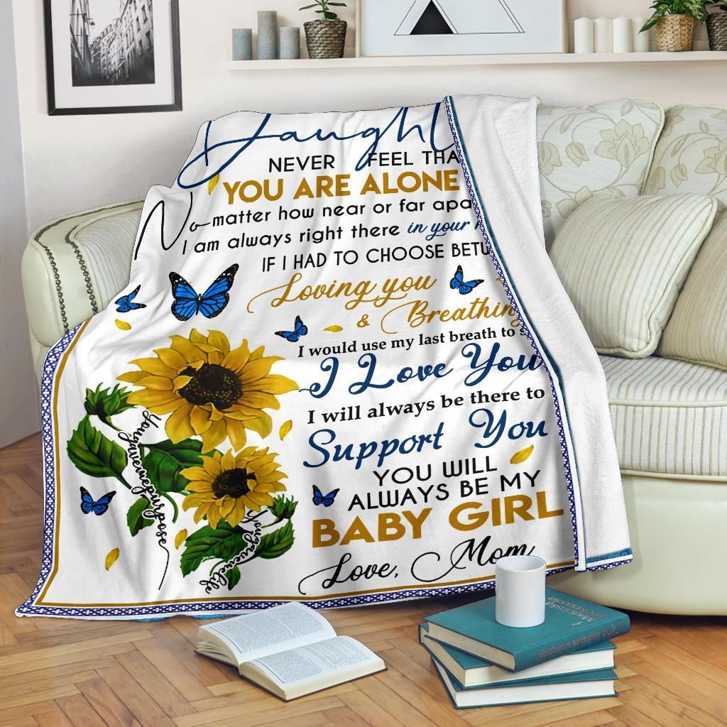 To My Daughter Family Sherpa Fleece Blanket