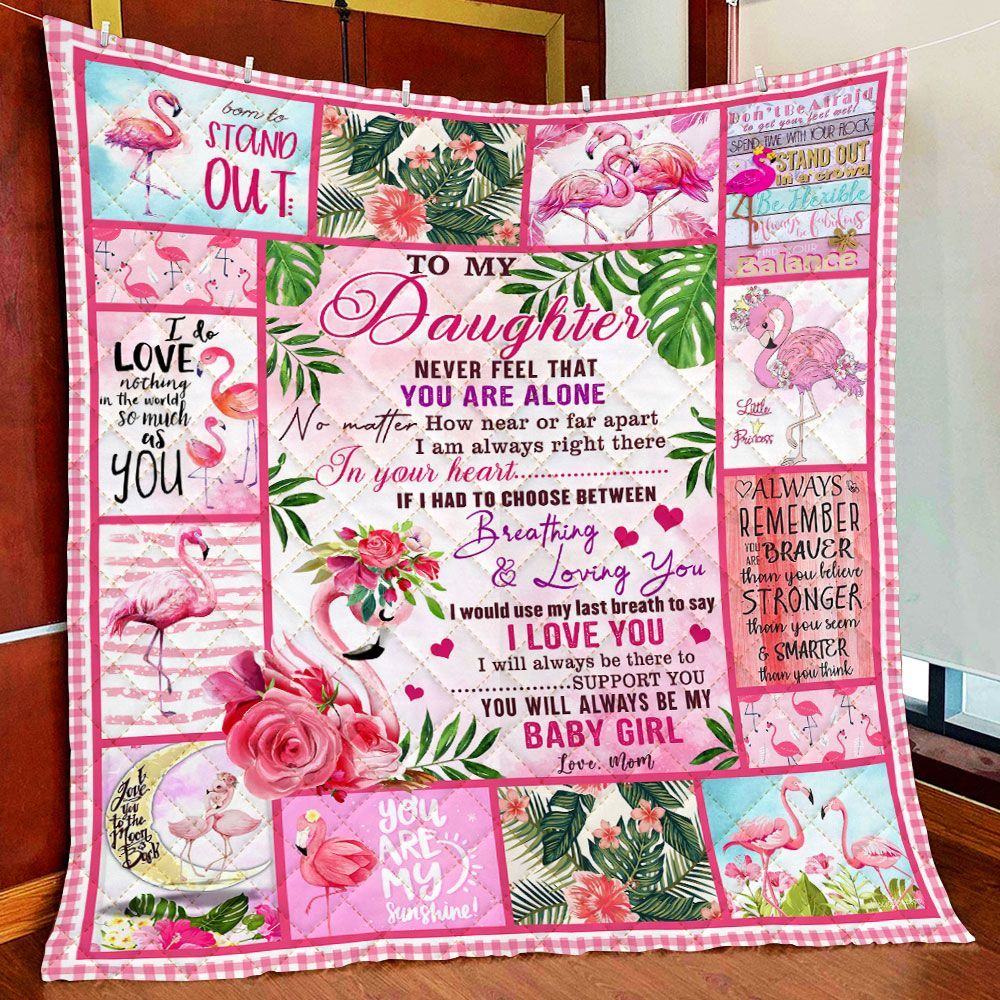 To My Daughter Flamingo GS-CL-LD2506 Quilt Blanket
