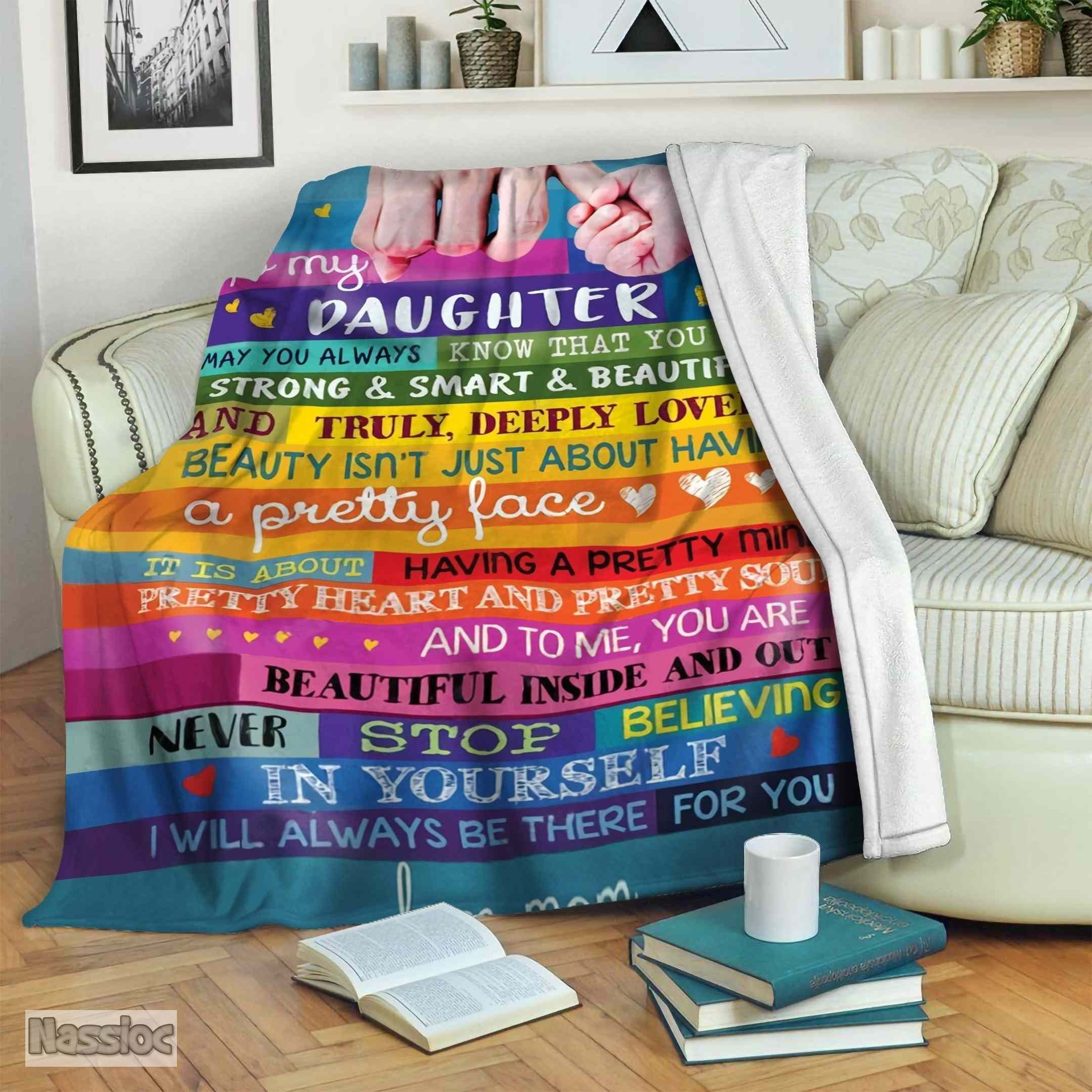 To My Daughter Fleece Blanket