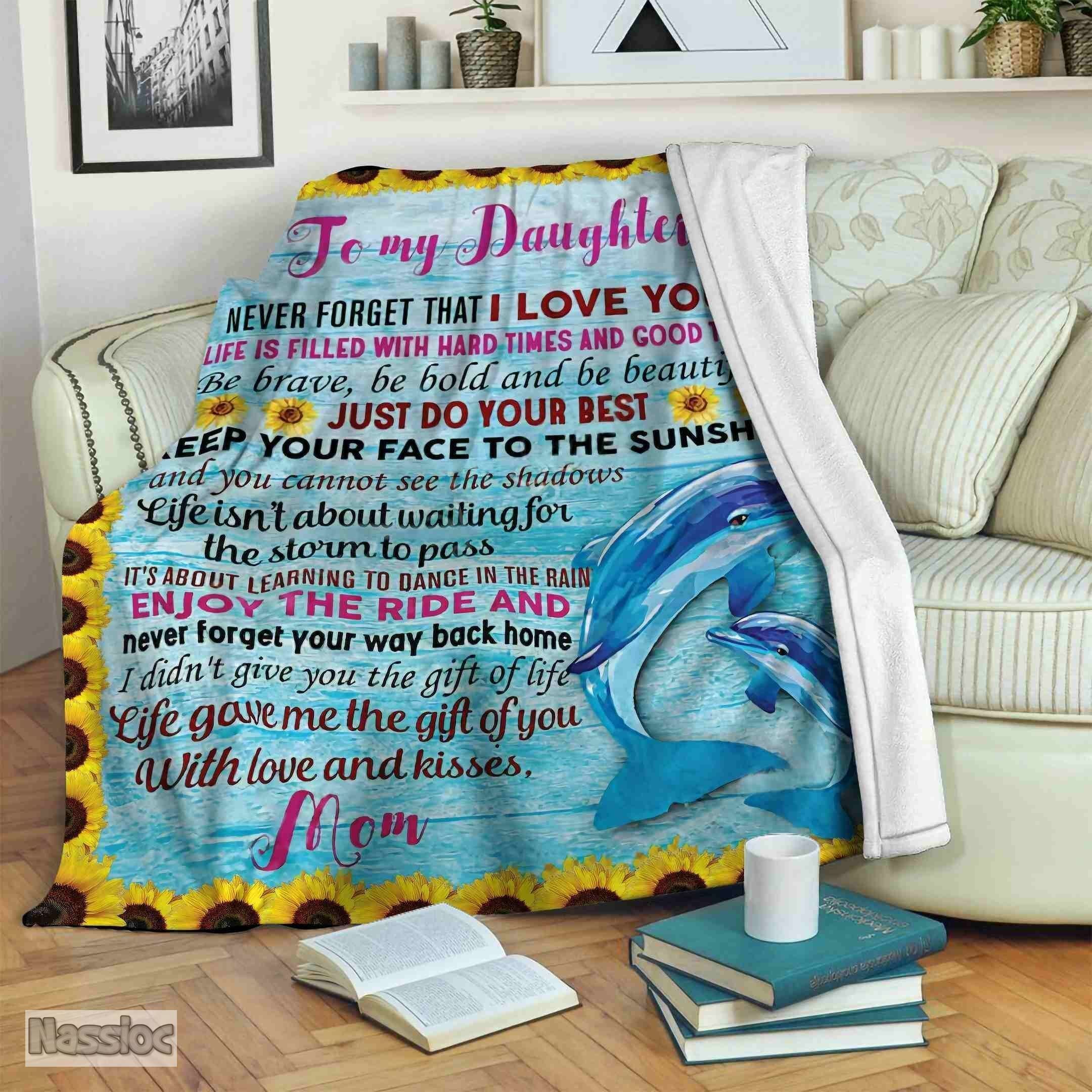 To My Daughter Fleece Blanket