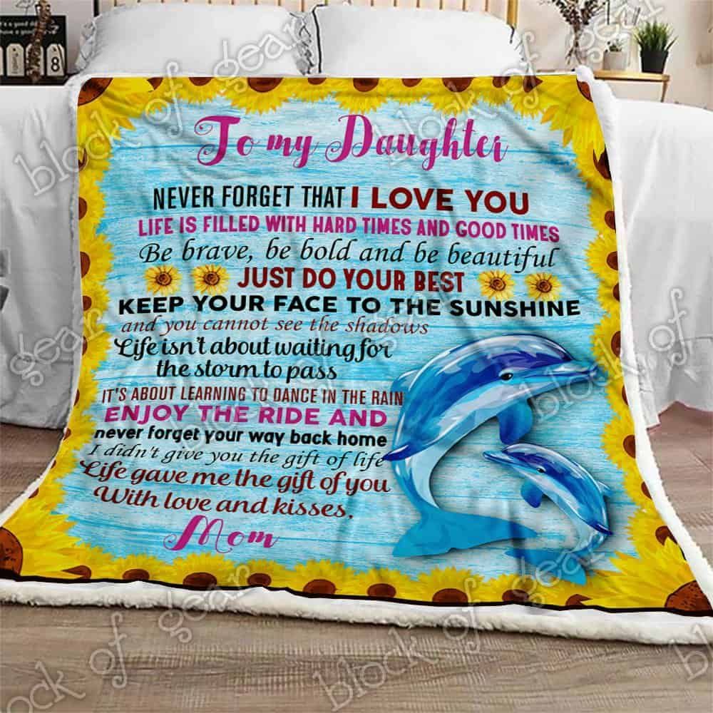 To My Daughter Fleece Blanket