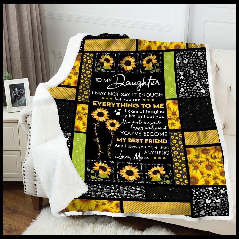To My Daughter Fleece Blanket