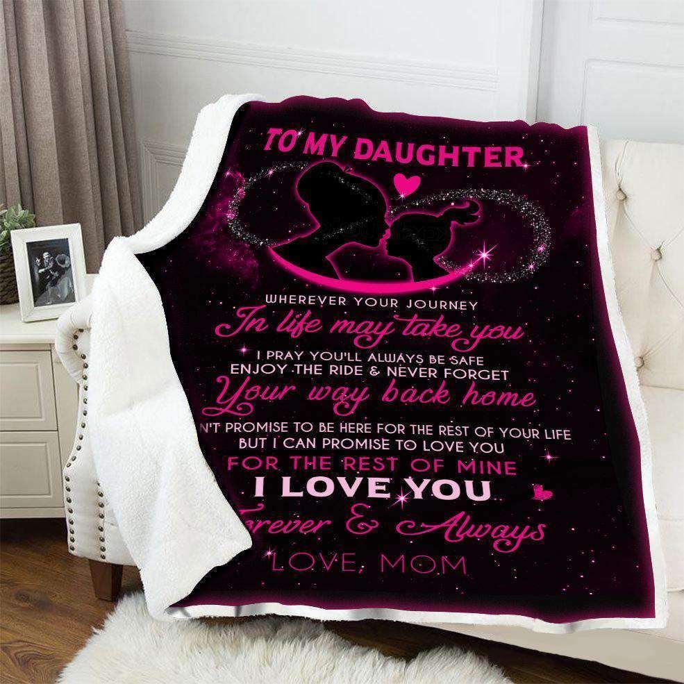 To My Daughter Fleece Blanket
