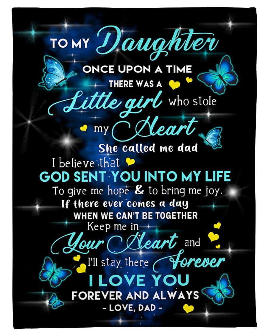 To My Daughter Fleece Blanket God Sent You Into My Life Fleece Blanket